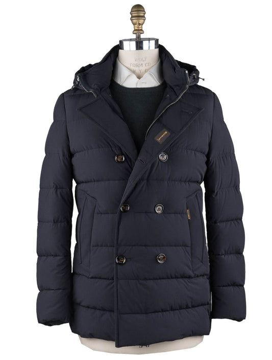 MooRER Dark Blue Pa Pl Coat