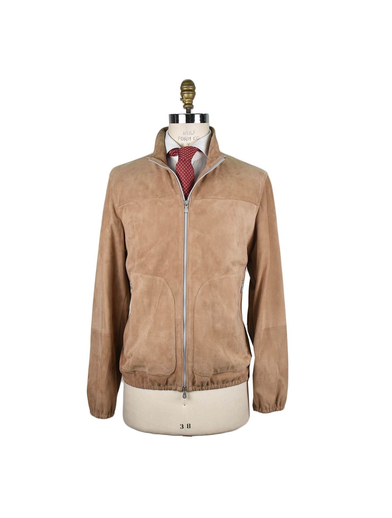Brunello Cucinelli Beige Leather Coat