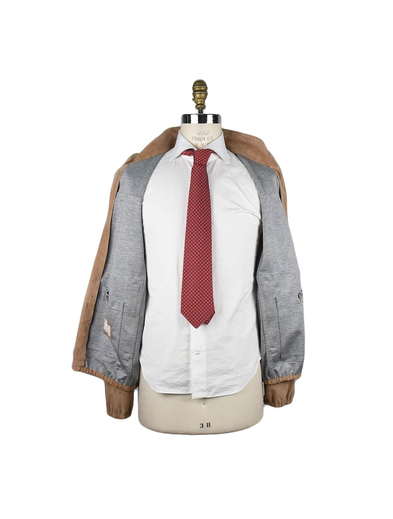 Brunello Cucinelli Beige Leather Coat
