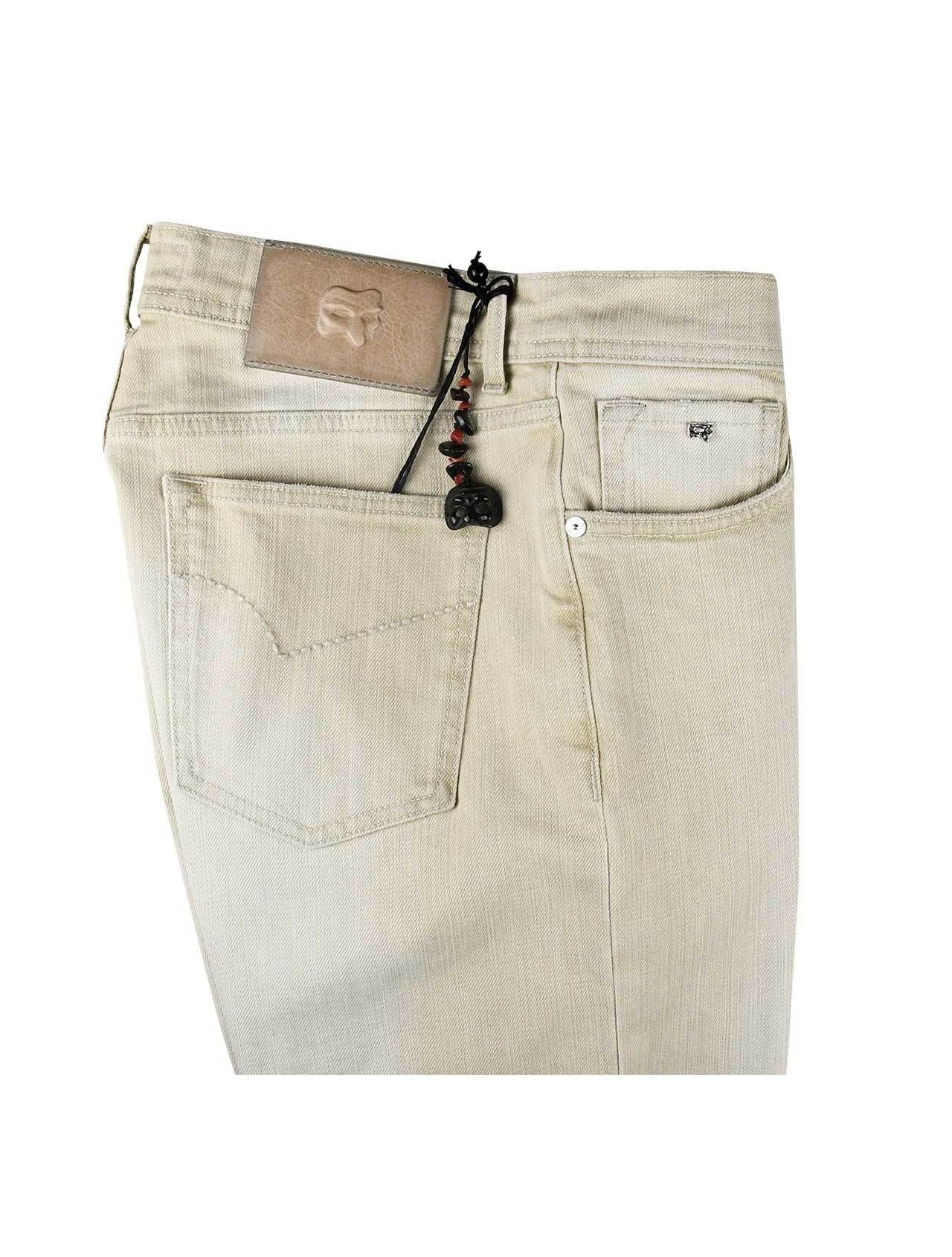 Marco Pescarolo Beige Cotton Pl Jeans