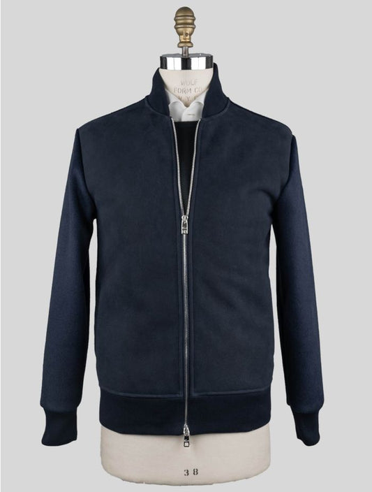 Marco Pescarolo Blue Virgin Wool Pl Sheepskin Coat