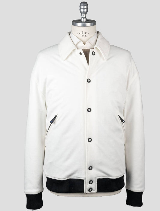 KNT Kiton Kiton Knt White Viscose PA EA Special Edition Coat