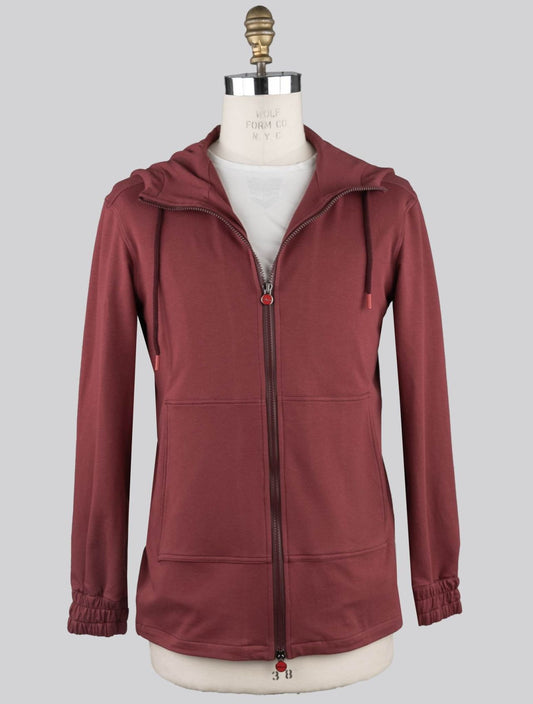 Kiton Burgundy Cotton Ea Sweatshirt Umbi