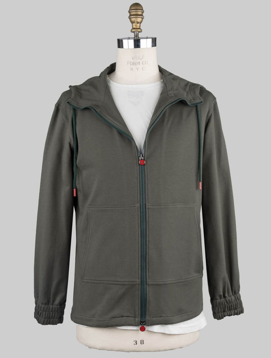 Kiton Dark Green Cotton Ea Sweatshirt Umbi