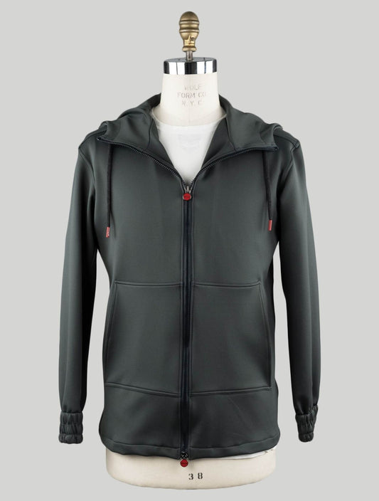 Kiton Gray Pl Cotton Pa Ea Sweatshirt Umbi Neoprene Fabric