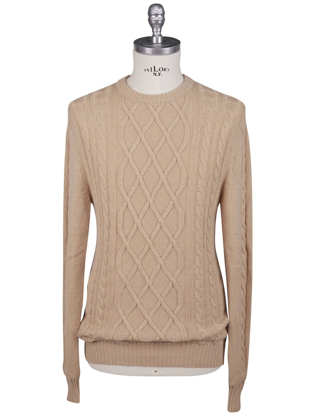 Kiton Beige Vicuna Perù Sweater Crewneck