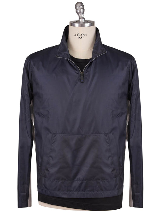 KNT Kiton Kiton Knt Blue White PL Coat