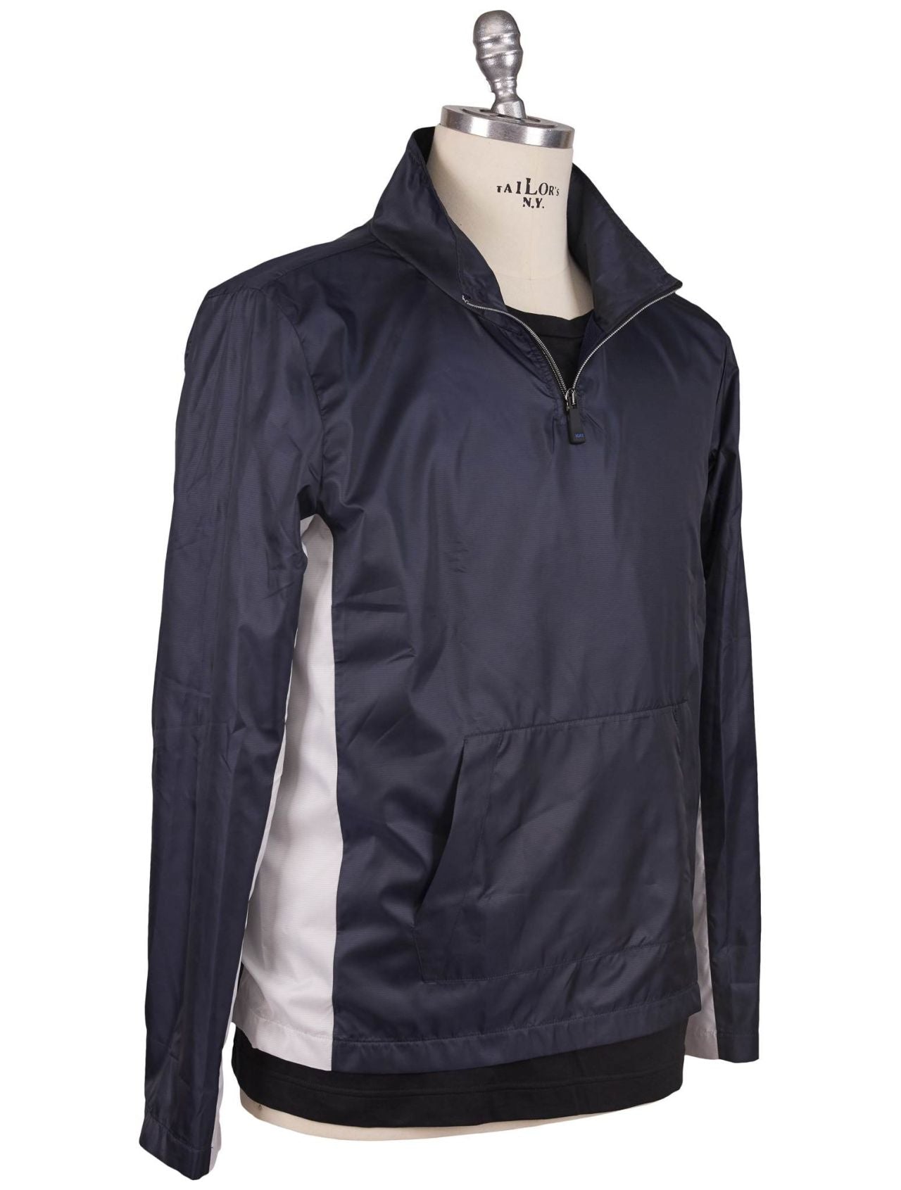 KNT Kiton Kiton Knt Blue White PL Coat