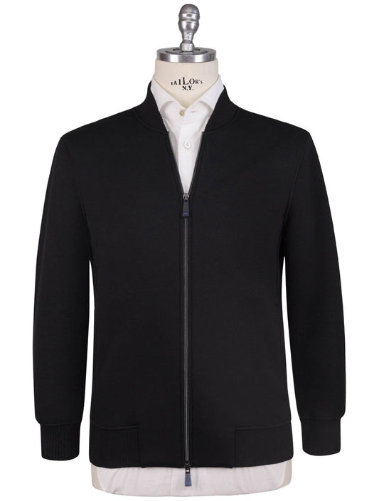 KNT Kiton Kiton Knt Black Viscose EA Coat