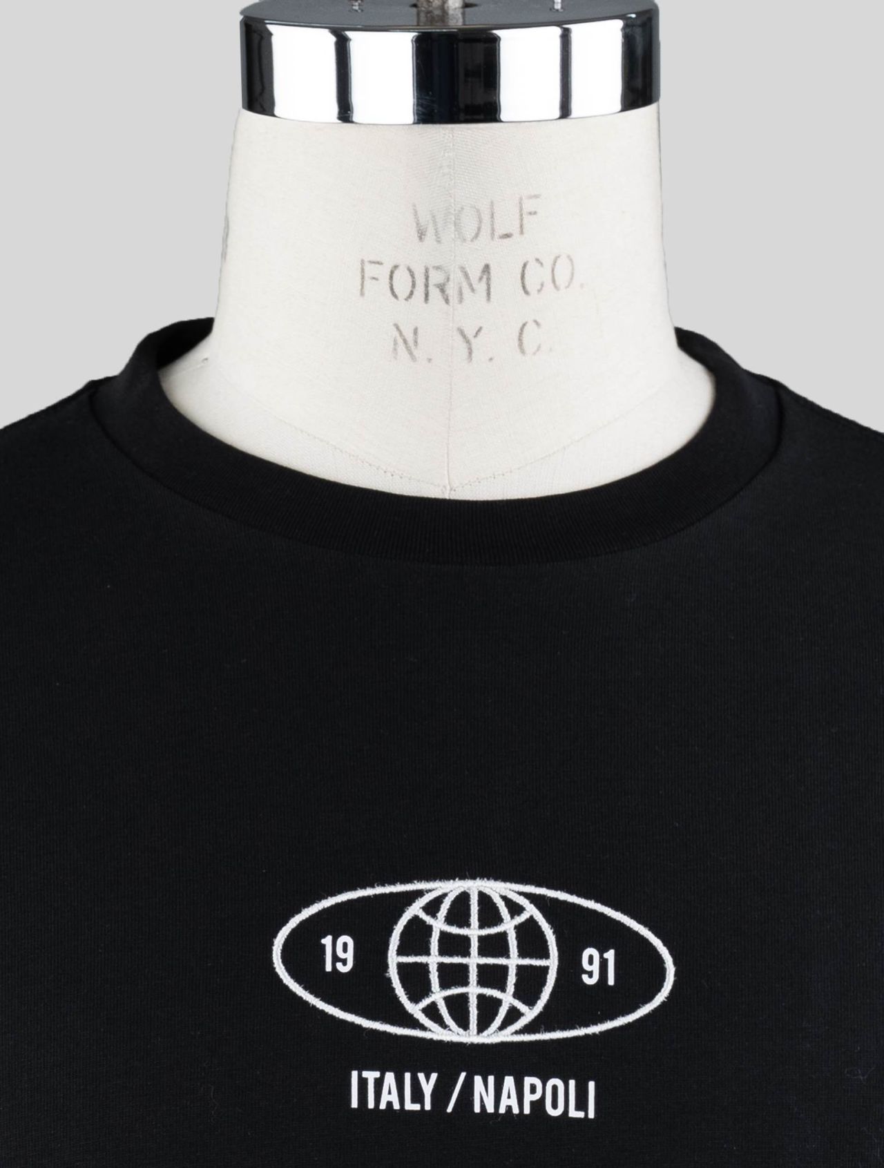 KNT Kiton Black Cotton T-shirt