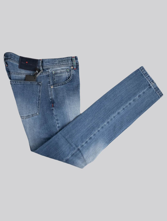 Kiton Blue Cotton Ea Jeans