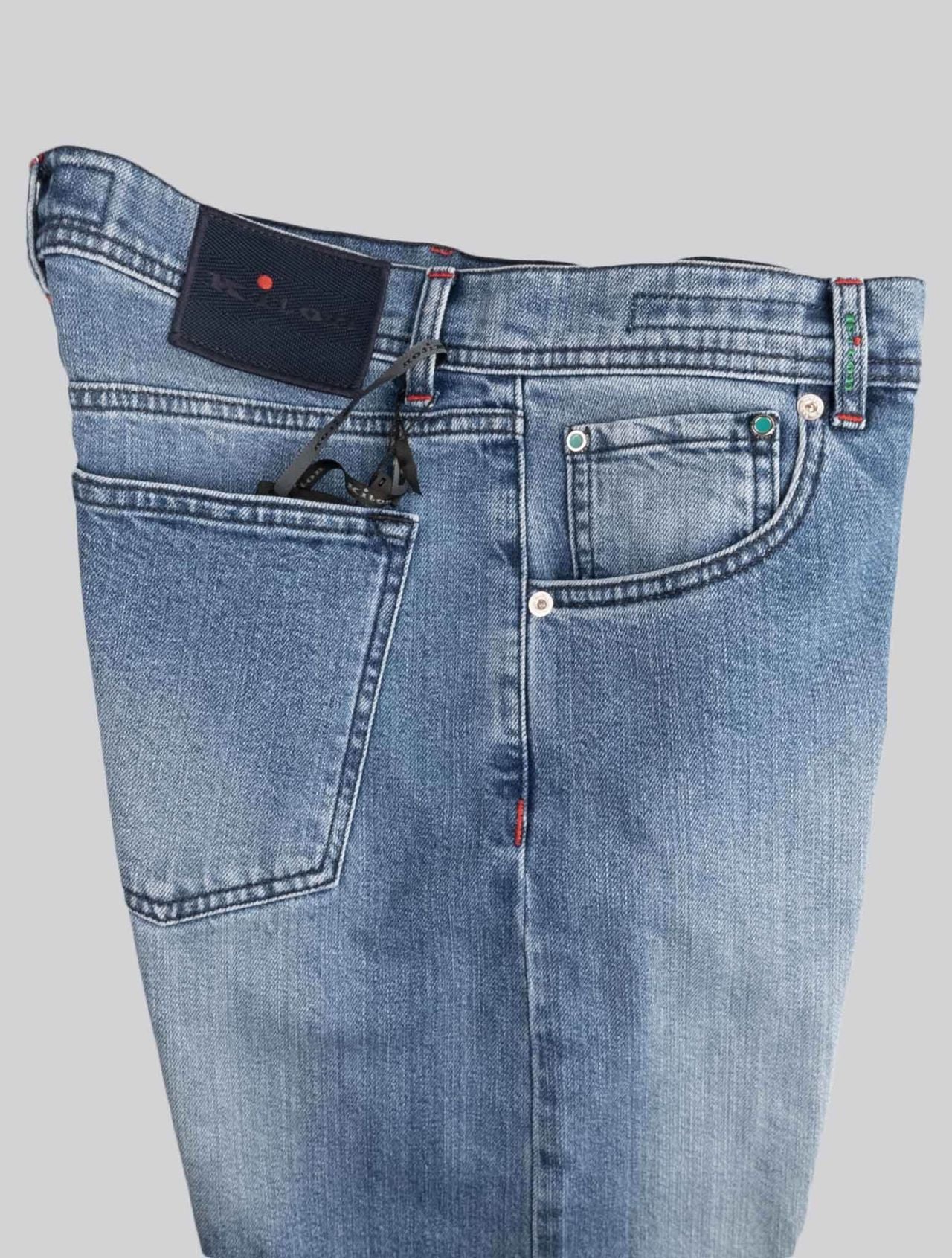 Kiton Blue Cotton Ea Jeans