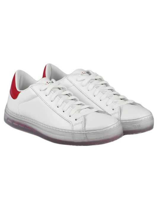 Kiton White Red Leather Sneakers Special Edition