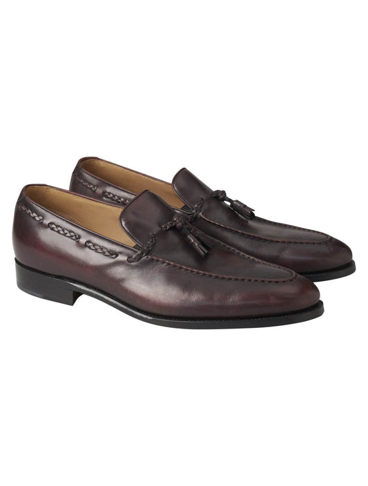 Kiton Burgundy Leather Dress Shoes