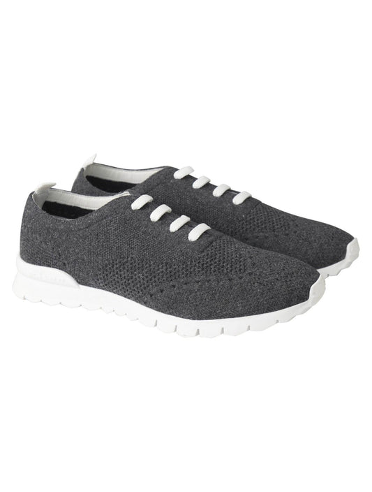 Kiton Gray Cashmere Sneakers