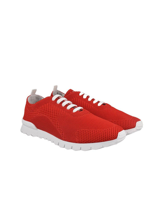 Kiton Red Cotton Ea Sneakers