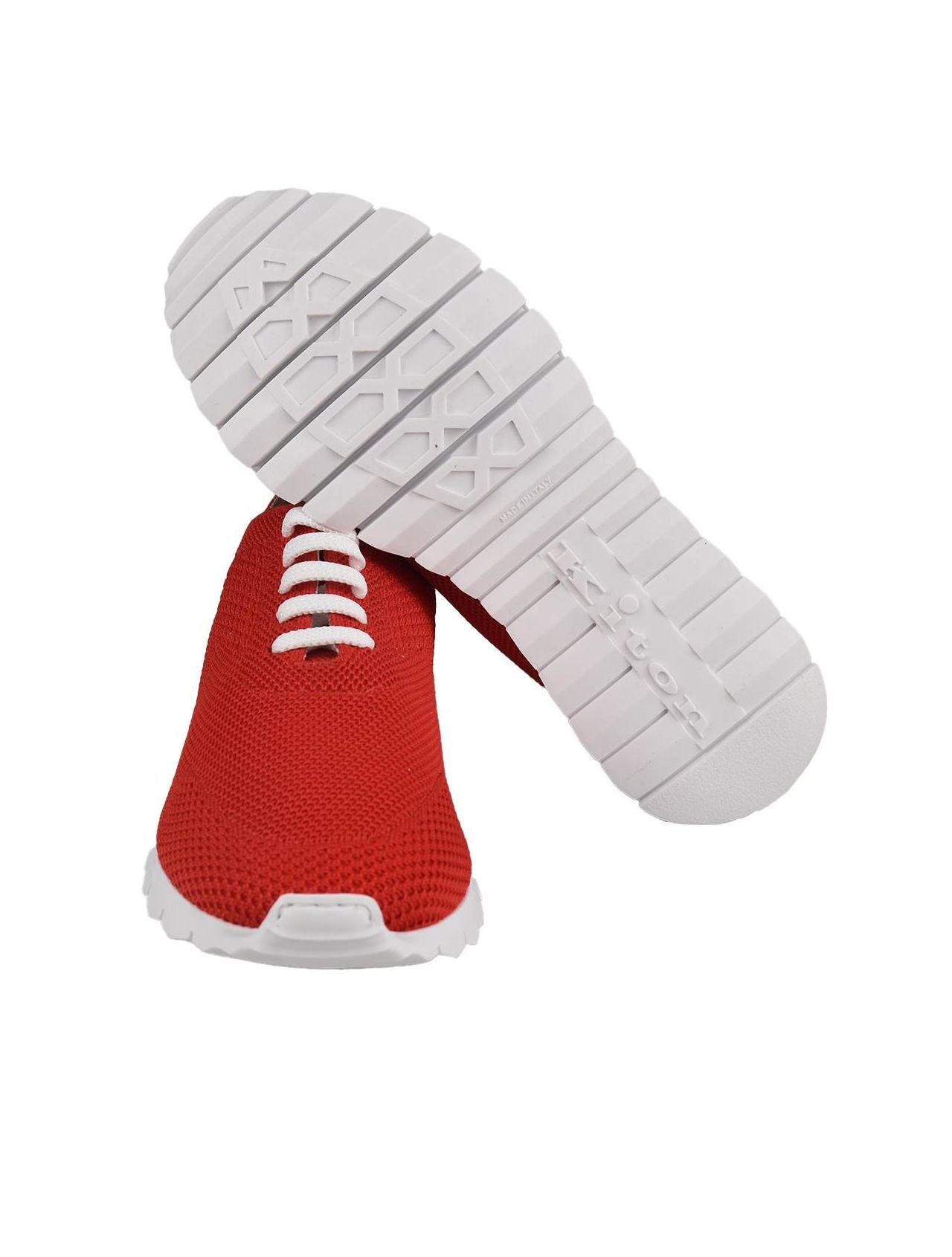 Kiton Red Cotton Ea Sneakers
