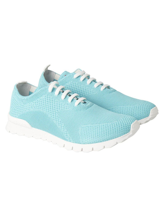 Kiton Light Blue Cotton Ea Sneaker Fits