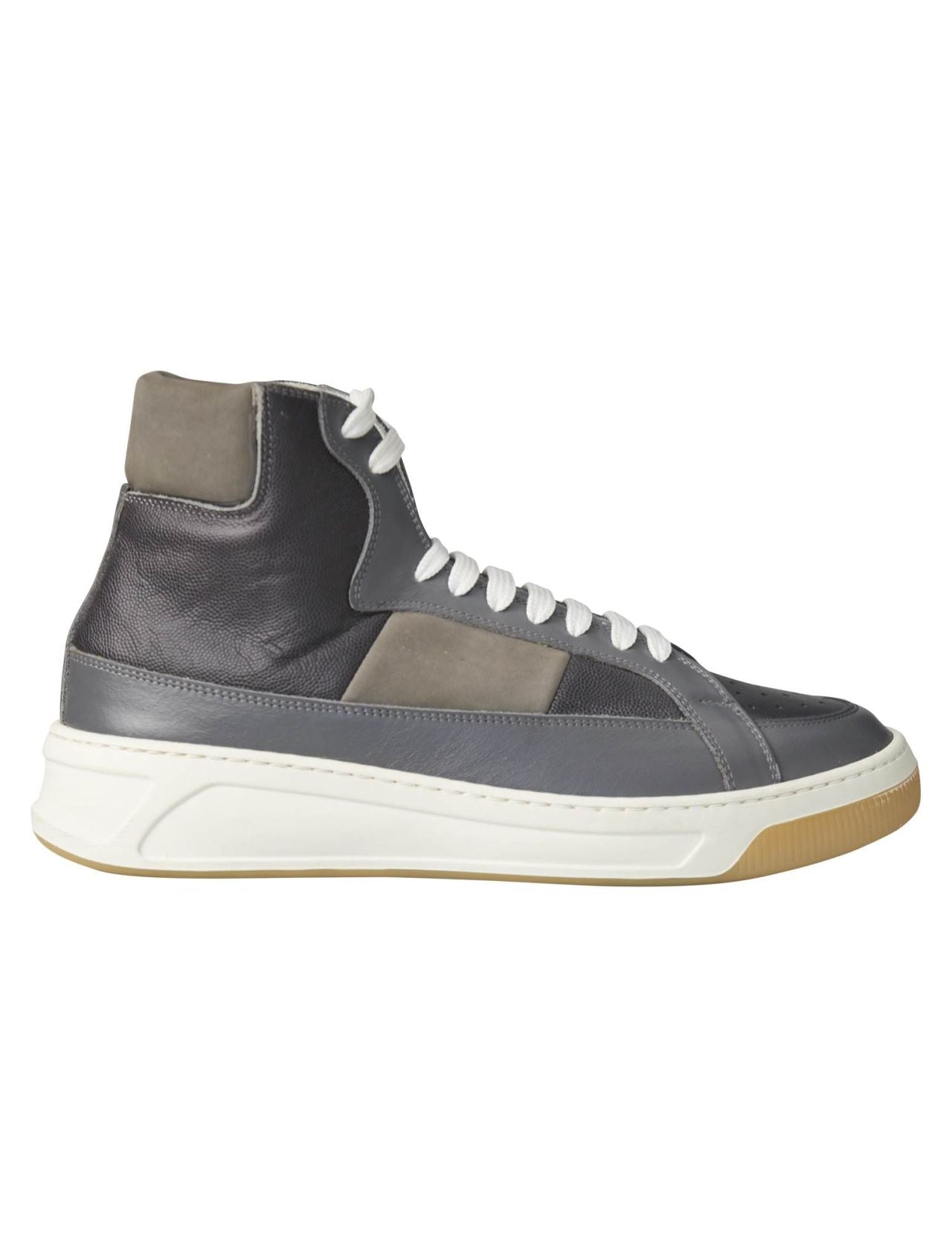 Kiton Gray Leather Boots Shoes