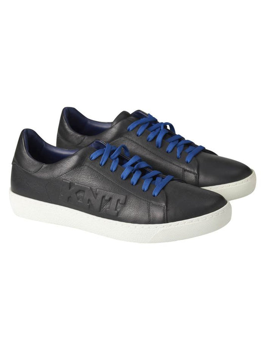 KNT Kiton  Black Leather Sneaker