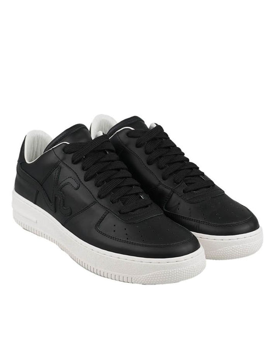 KNT Kiton Black Leather Sneakers