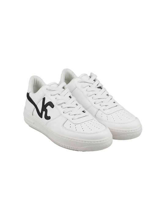 KNT Kiton White Black Leather Sneakers