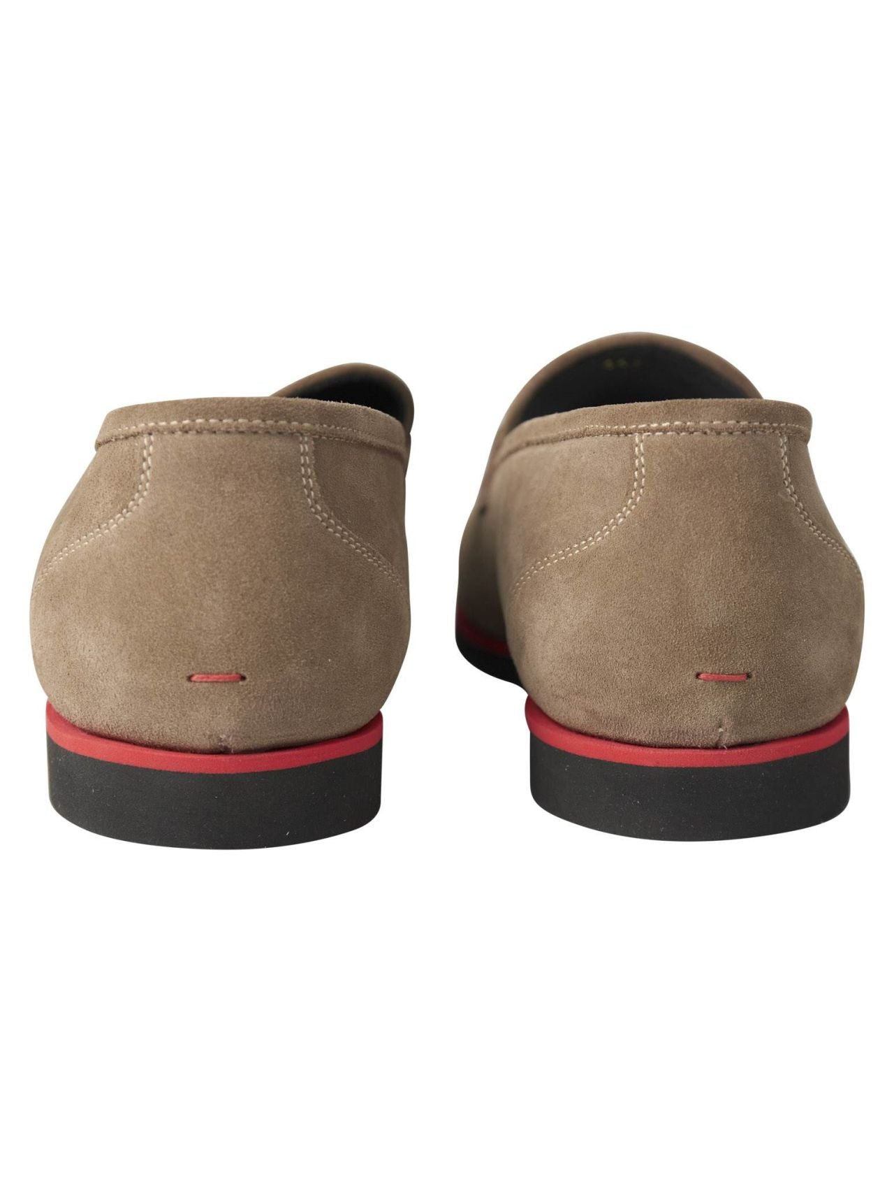 Kiton Beige Leather Suede Loafers