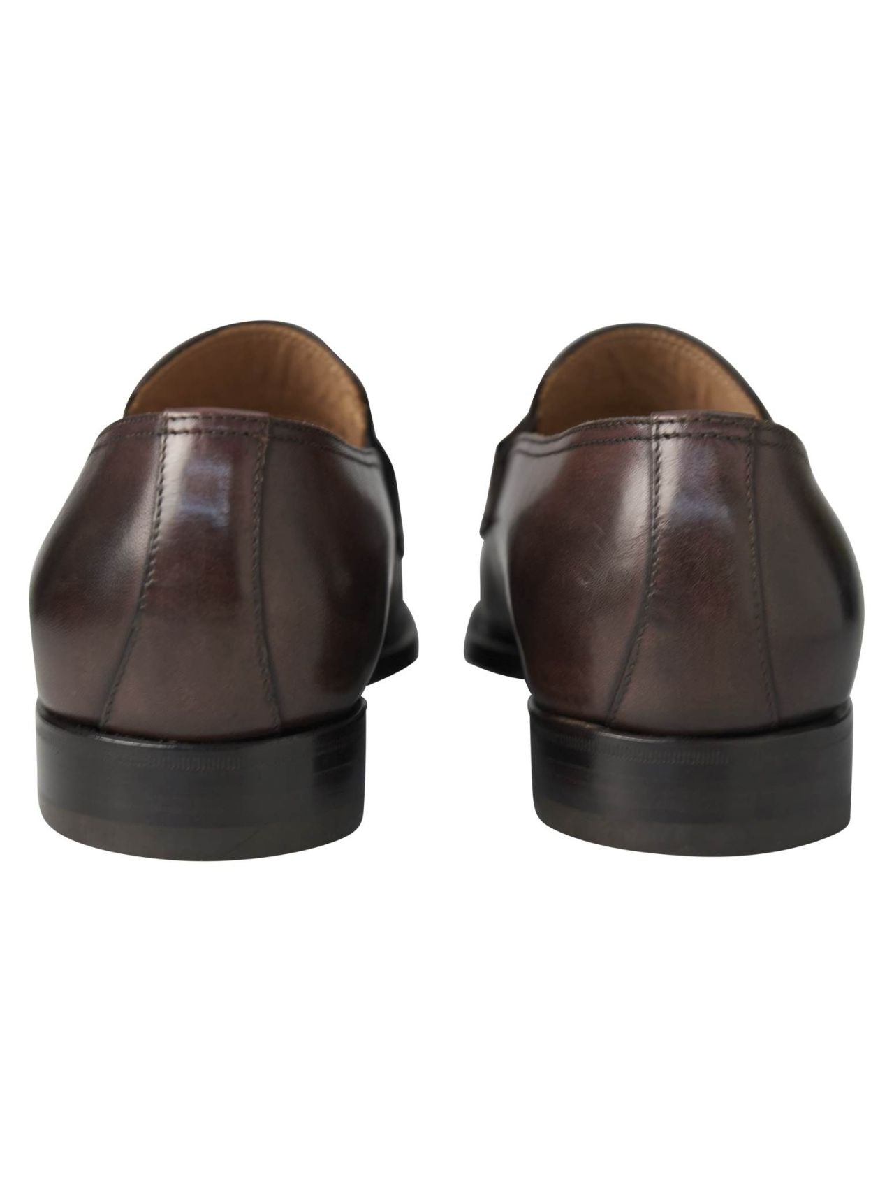 Kiton Brown Leather Loafers
