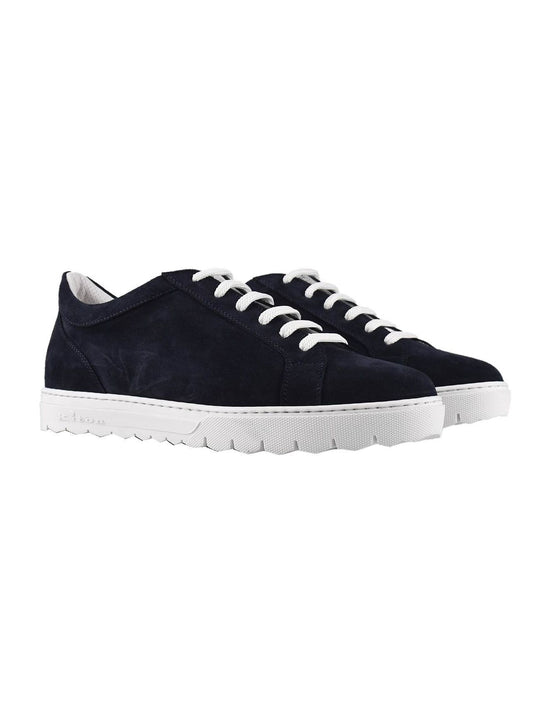 Kiton Blue Leather Calf Shoes