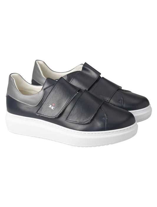 Kiton Blue Leather Sneaker