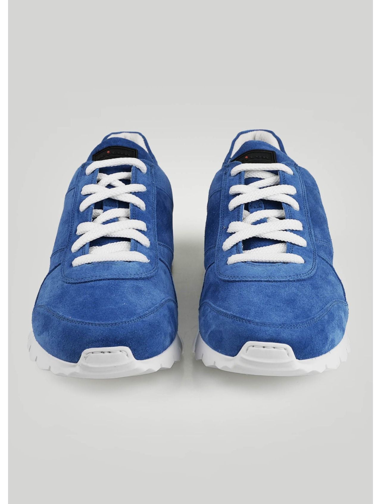 Kiton Light Blue Leather Suede Sneakers