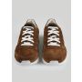 Kiton Brown Leather Suede Sneakers