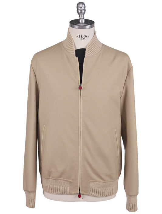 Kiton Beige Wool Ea Coat