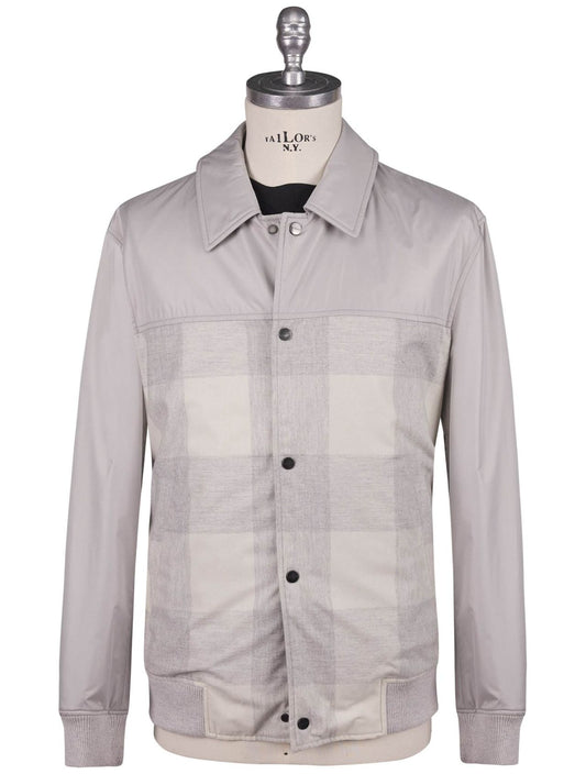 Kiton Gray Virgin Wool Cashmere Coat