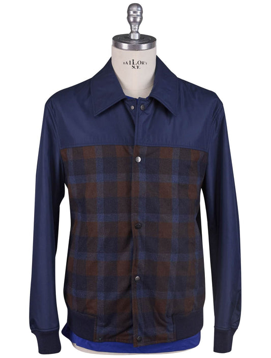 Kiton Multicolor Virgin Wool Cashmere Coat